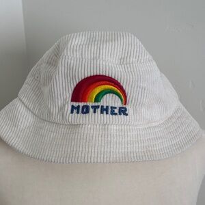 MOTHER White Corduroy Bucket Hat